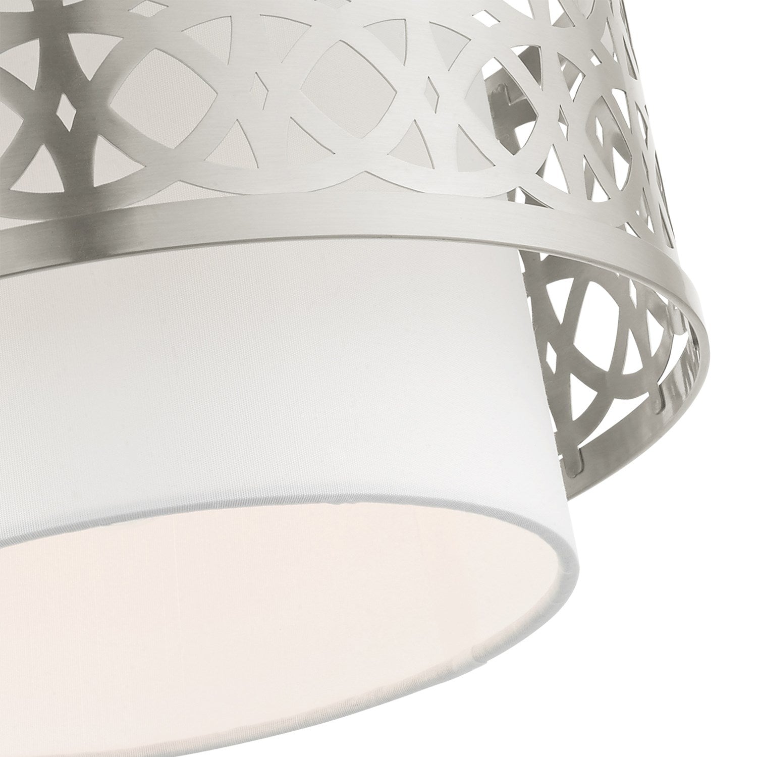 1 Light Brushed Nickel Semi Flush