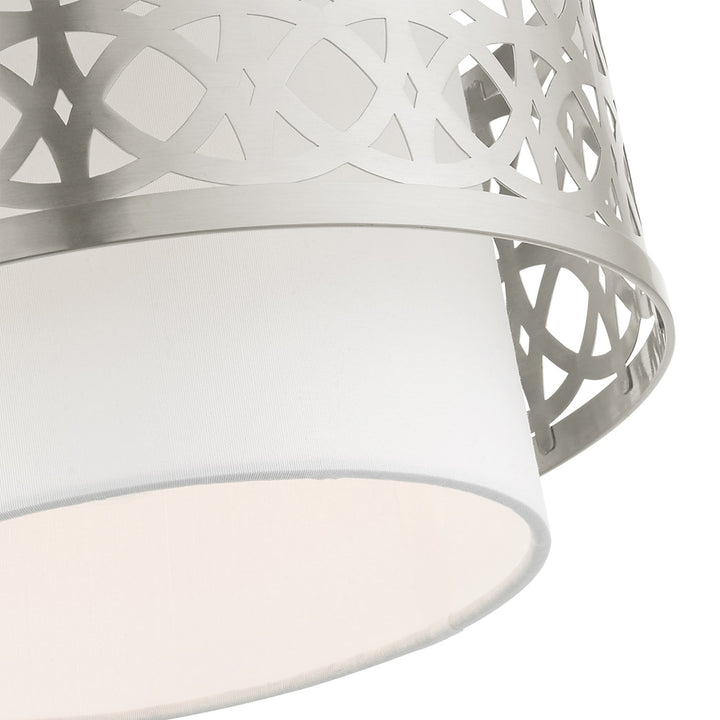 1 Light Brushed Nickel Semi Flush