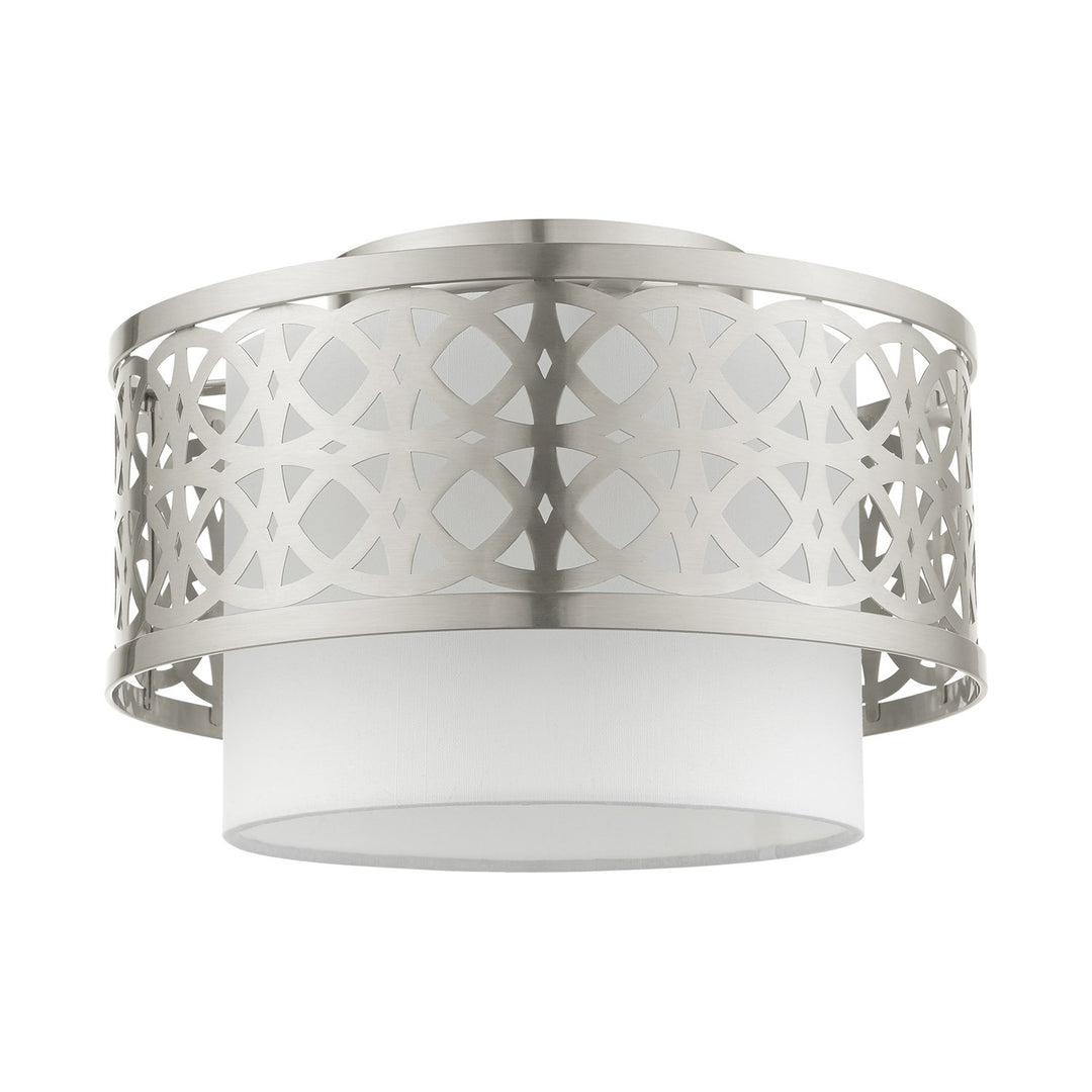 1 Light Brushed Nickel Semi Flush