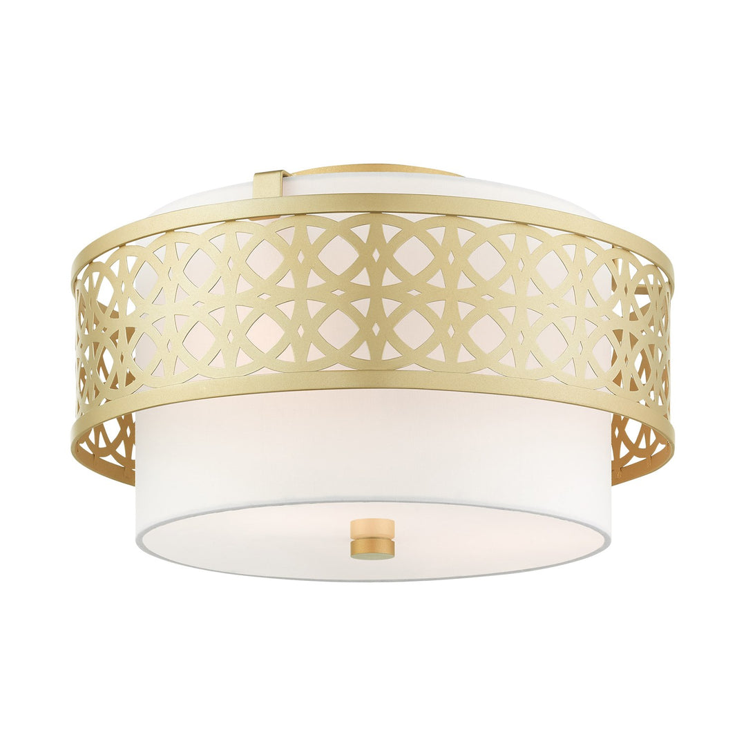 3 Light Soft Gold Semi Flush by Livex Lighting