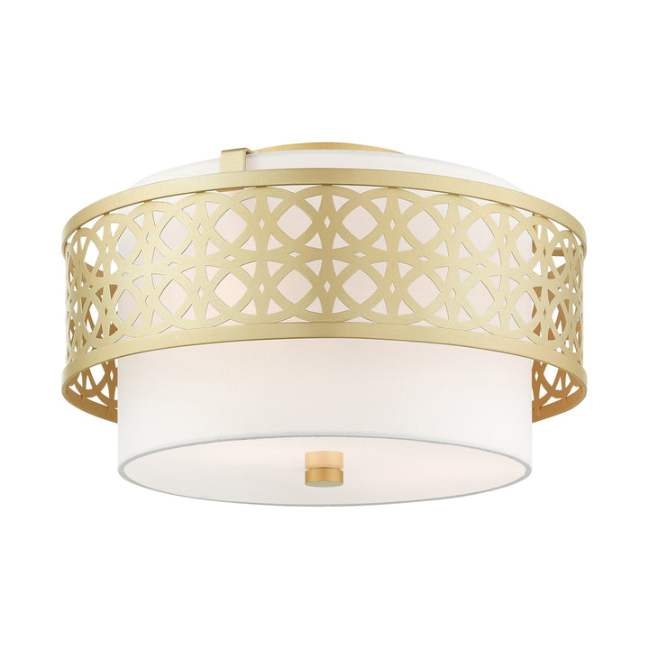 3 Light Soft Gold Semi Flush by Livex Lighting