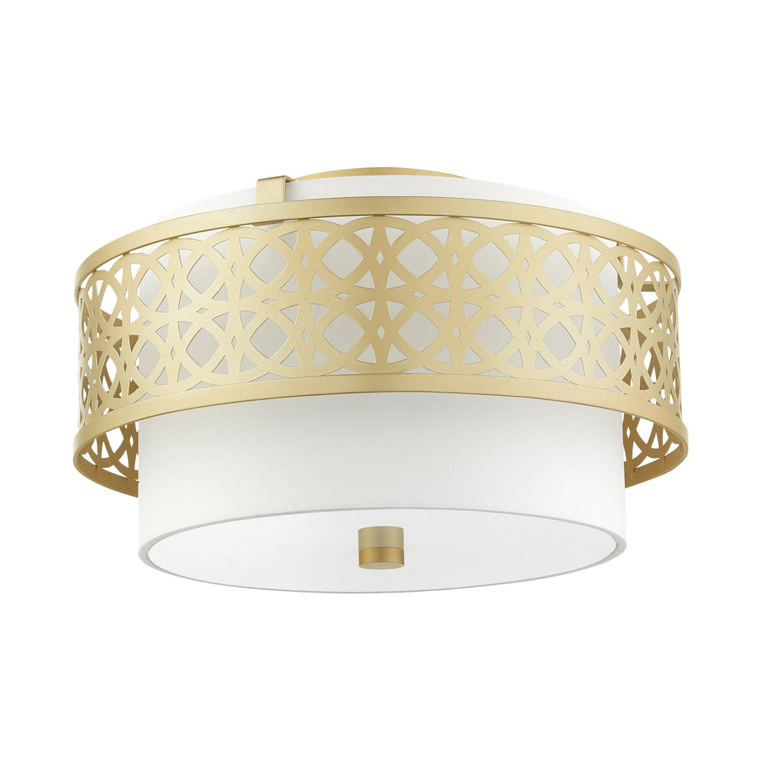 3 Light Soft Gold Semi Flush