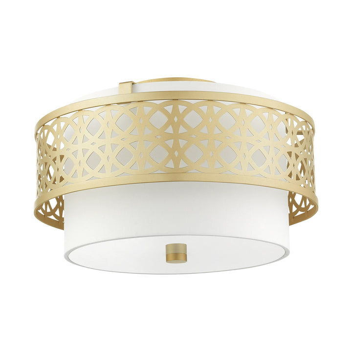 3 Light Soft Gold Semi Flush