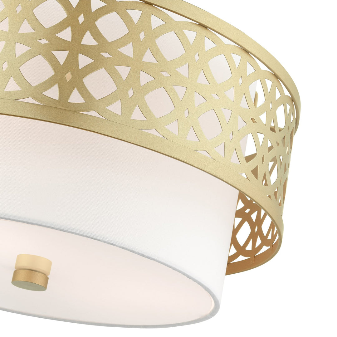 3 Light Soft Gold Semi Flush