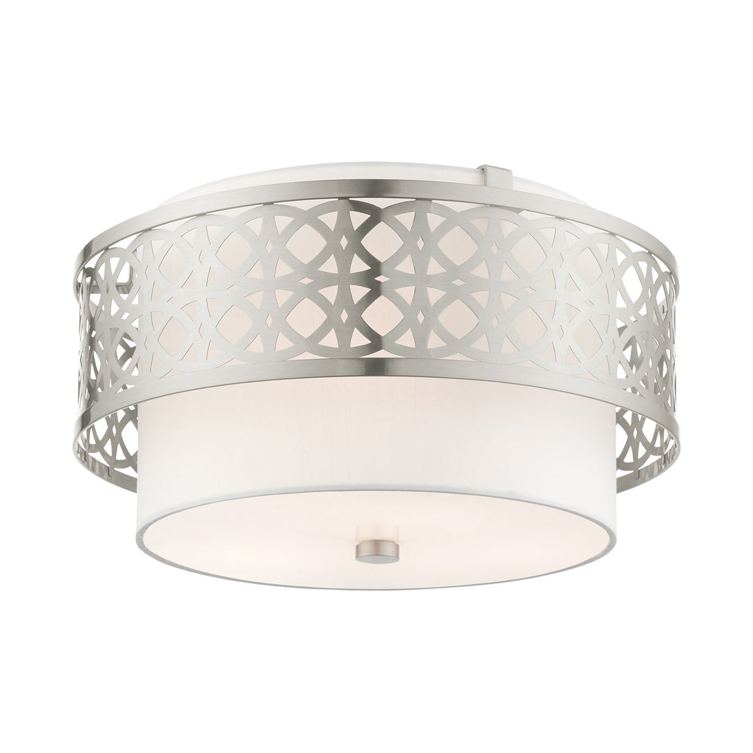 3 Light Brushed Nickel Semi Flush by Livex Lighting