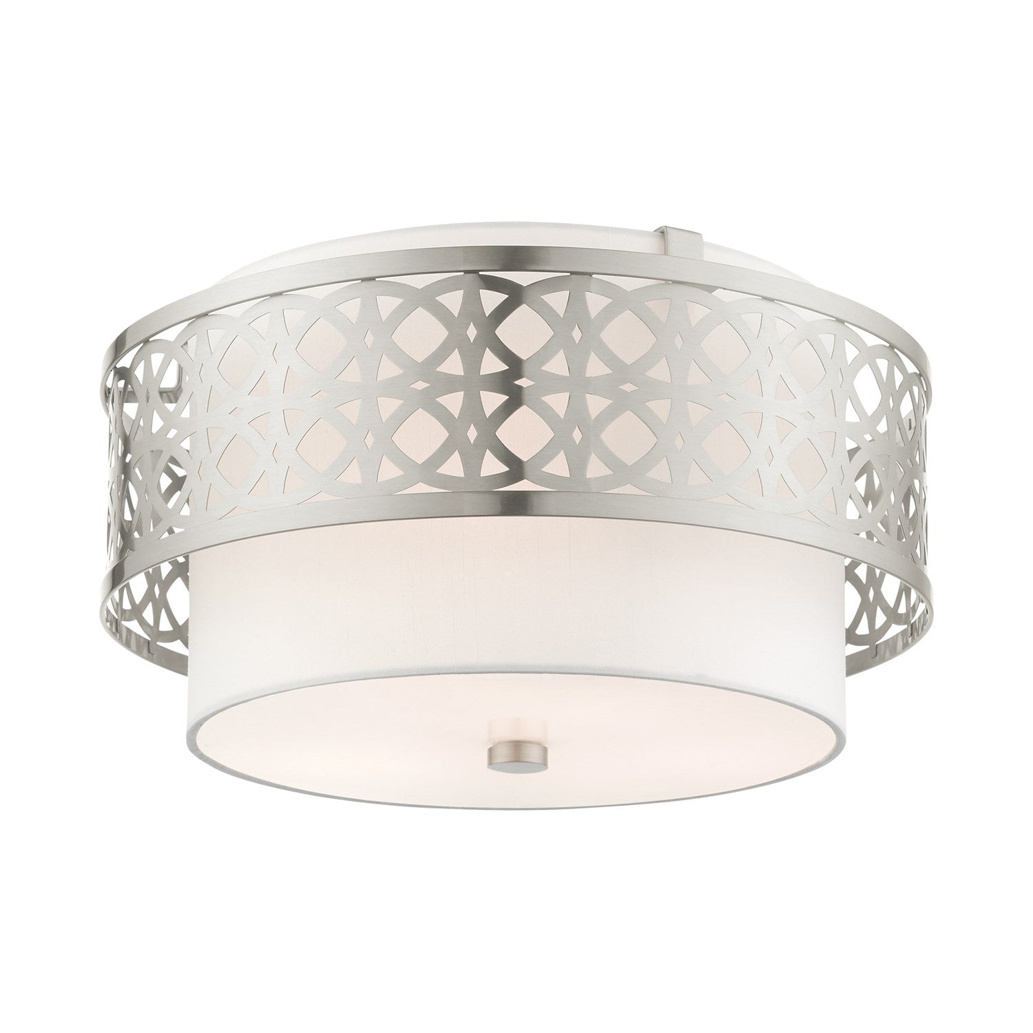 3 Light Brushed Nickel Semi Flush by Livex Lighting