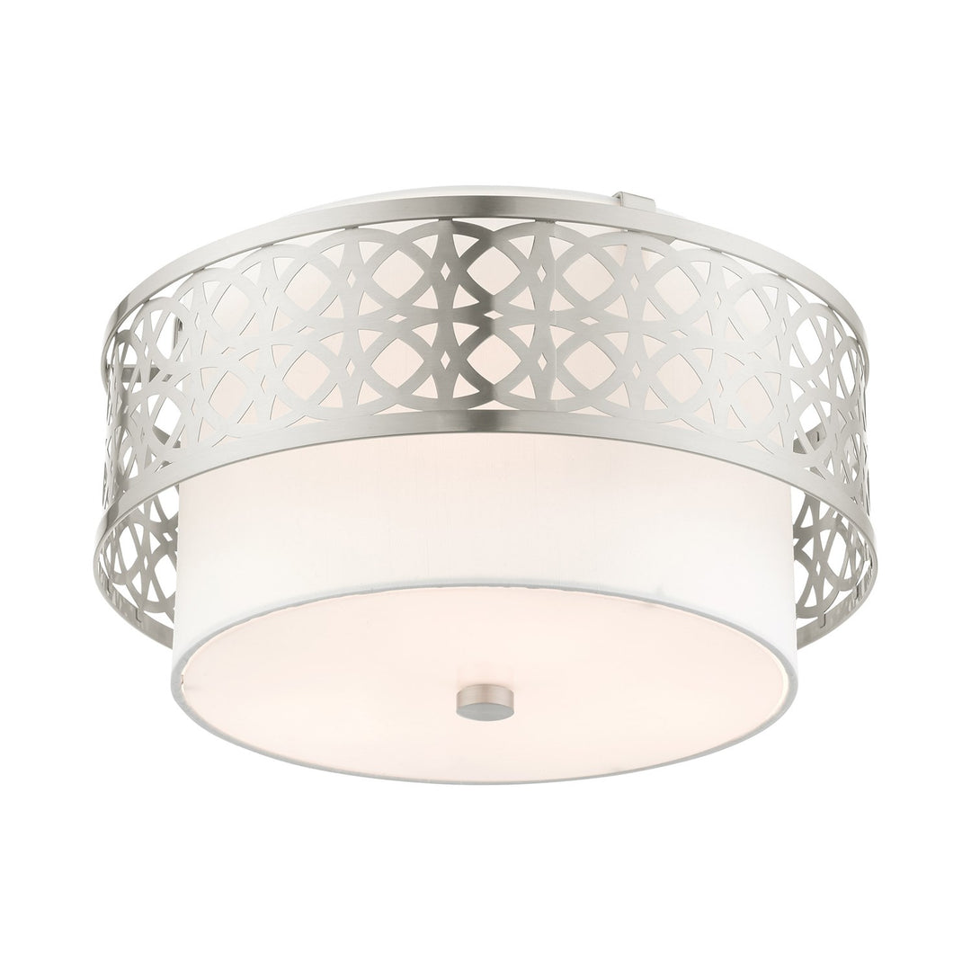 3 Light Brushed Nickel Semi Flush