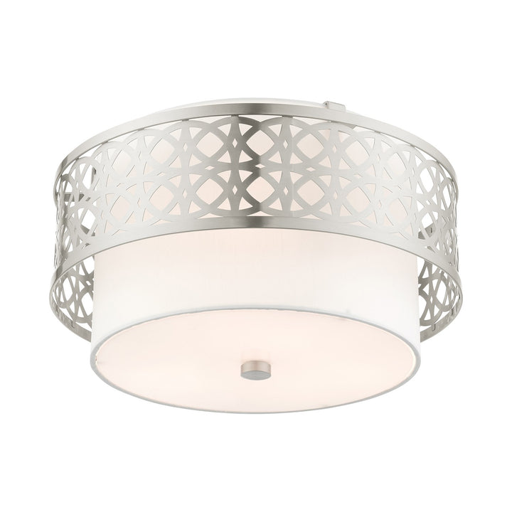 3 Light Brushed Nickel Semi Flush