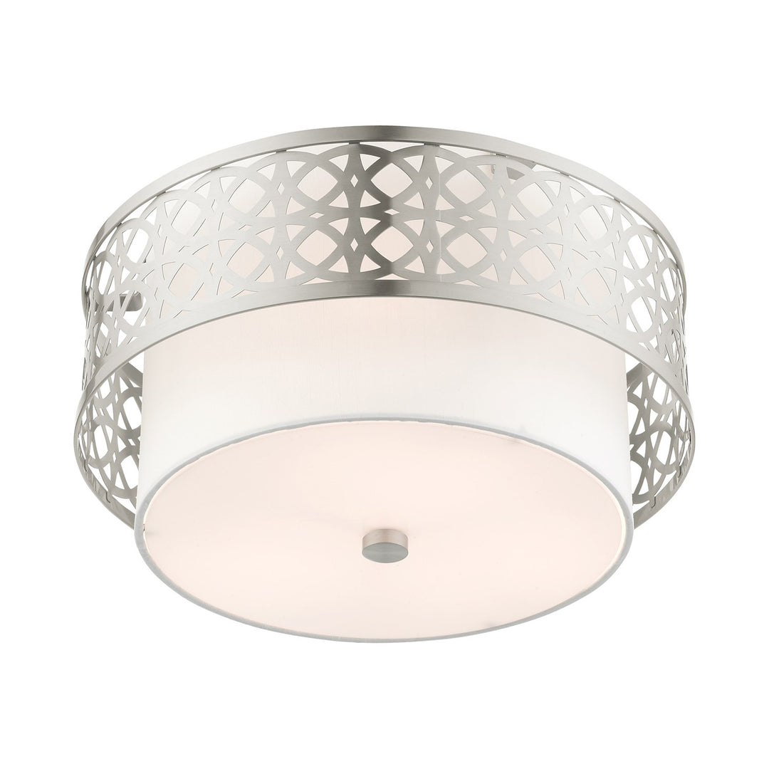 3 Light Brushed Nickel Semi Flush