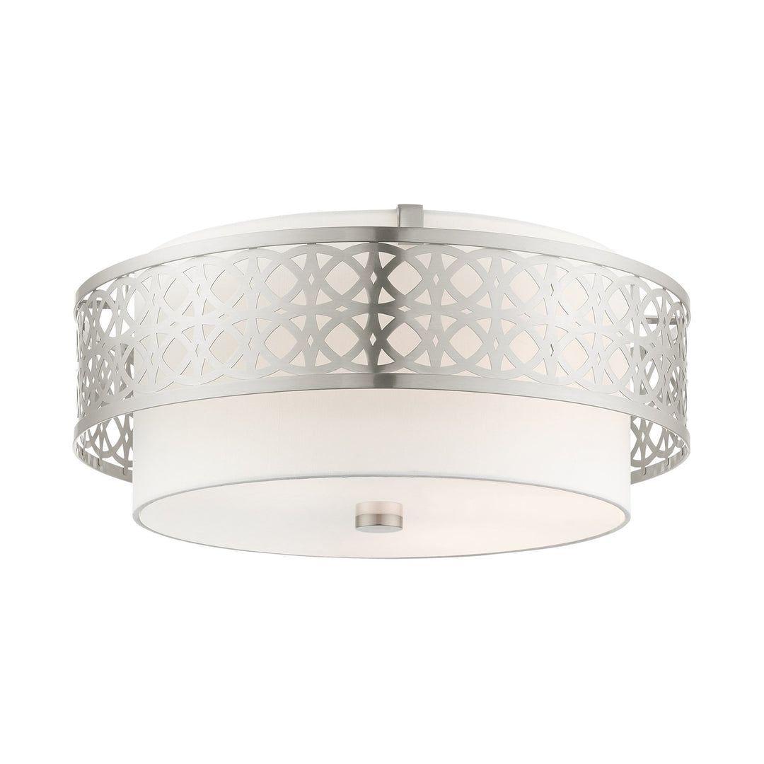 4 Light Brushed Nickel Semi Flush by Livex Lighting