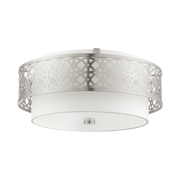 4 Light Brushed Nickel Semi Flush