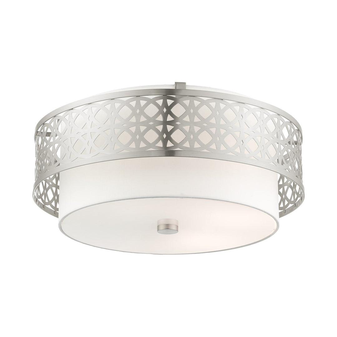 4 Light Brushed Nickel Semi Flush