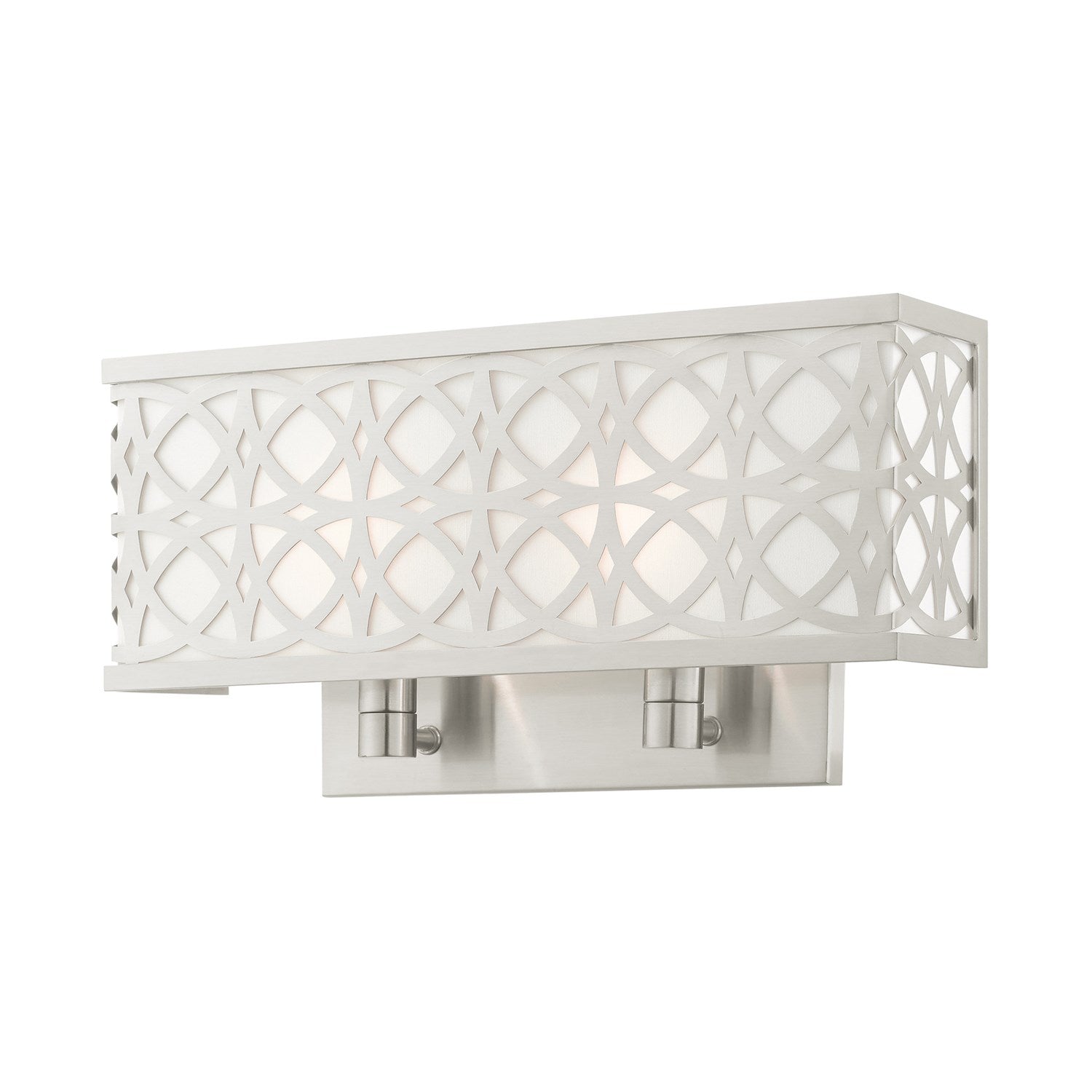 2 Light Brushed Nickel Ada Double Sconce by Livex Lighting