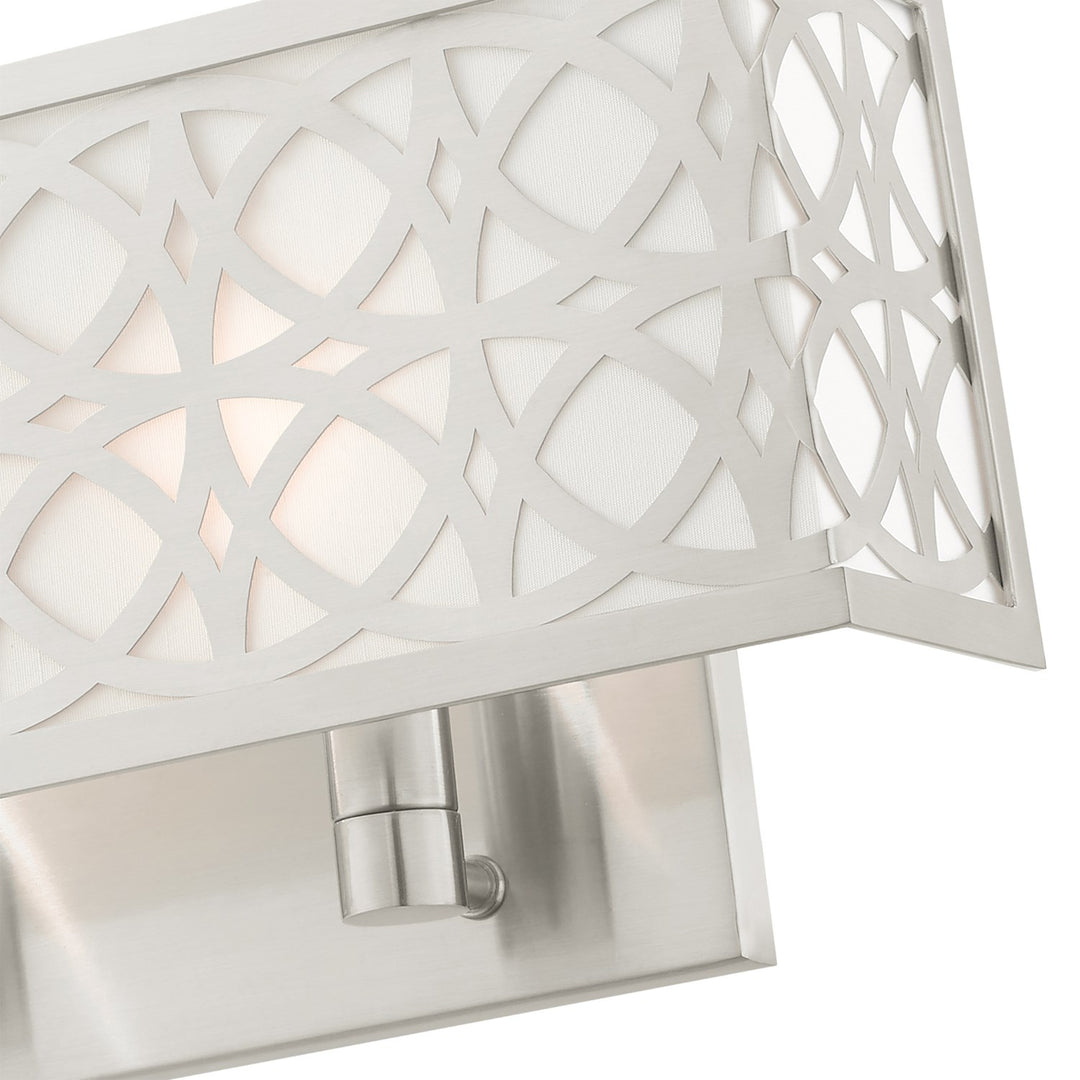 2 Light Brushed Nickel Ada Double Sconce
