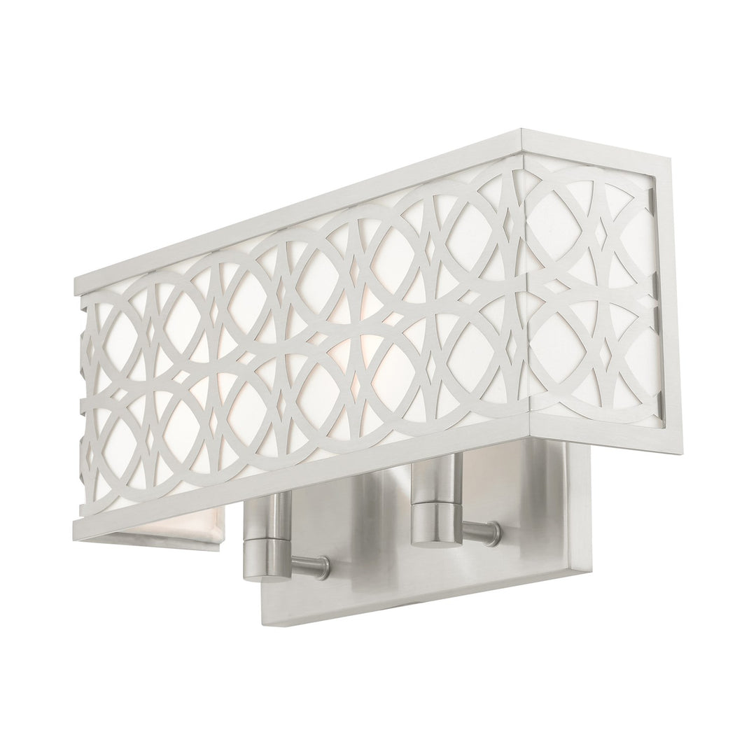2 Light Brushed Nickel Ada Double Sconce