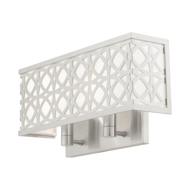2 Light Brushed Nickel Ada Double Sconce
