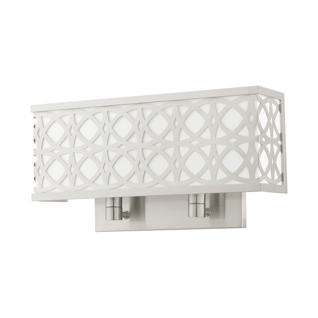 2 Light Brushed Nickel Ada Double Sconce