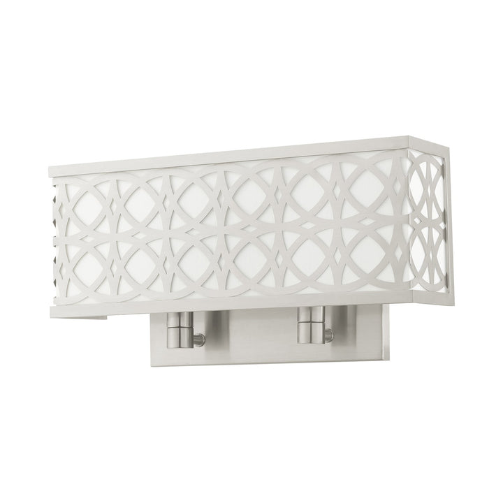 2 Light Brushed Nickel Ada Double Sconce