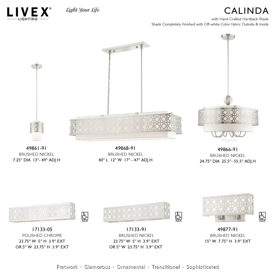 2 Light Brushed Nickel Ada Double Sconce