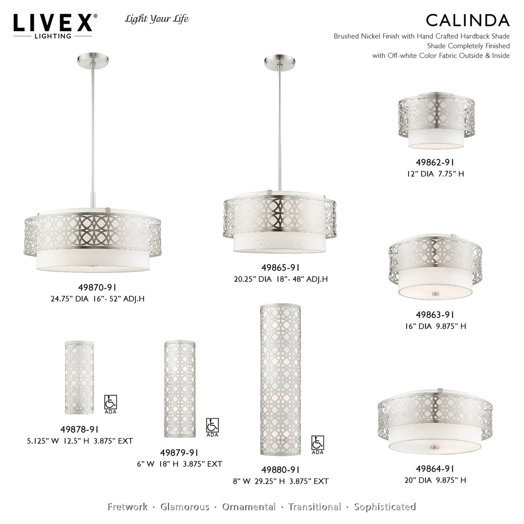 1 Light Brushed Nickel Ada Single Sconce
