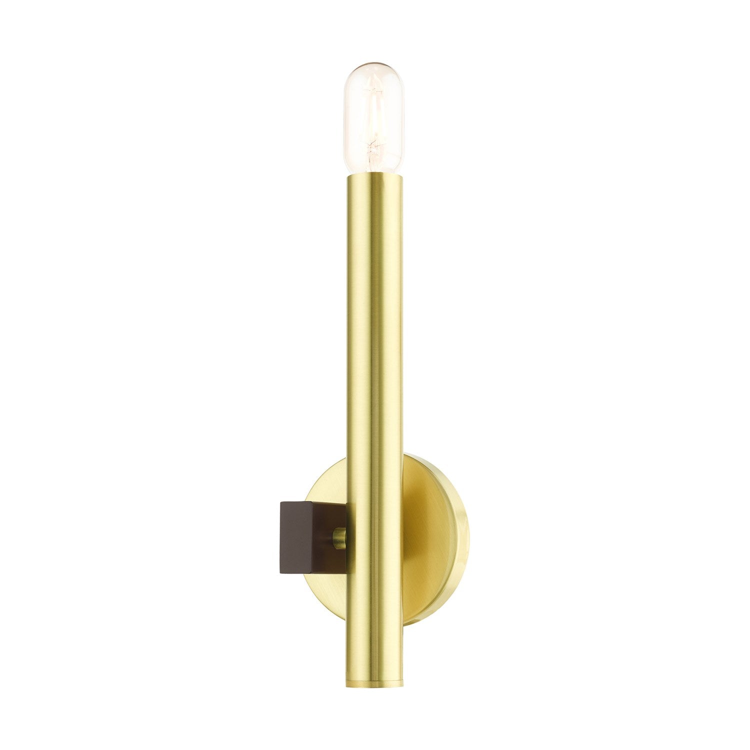 1 Light Satin Brass Ada Single Sconce by Livex Lighting