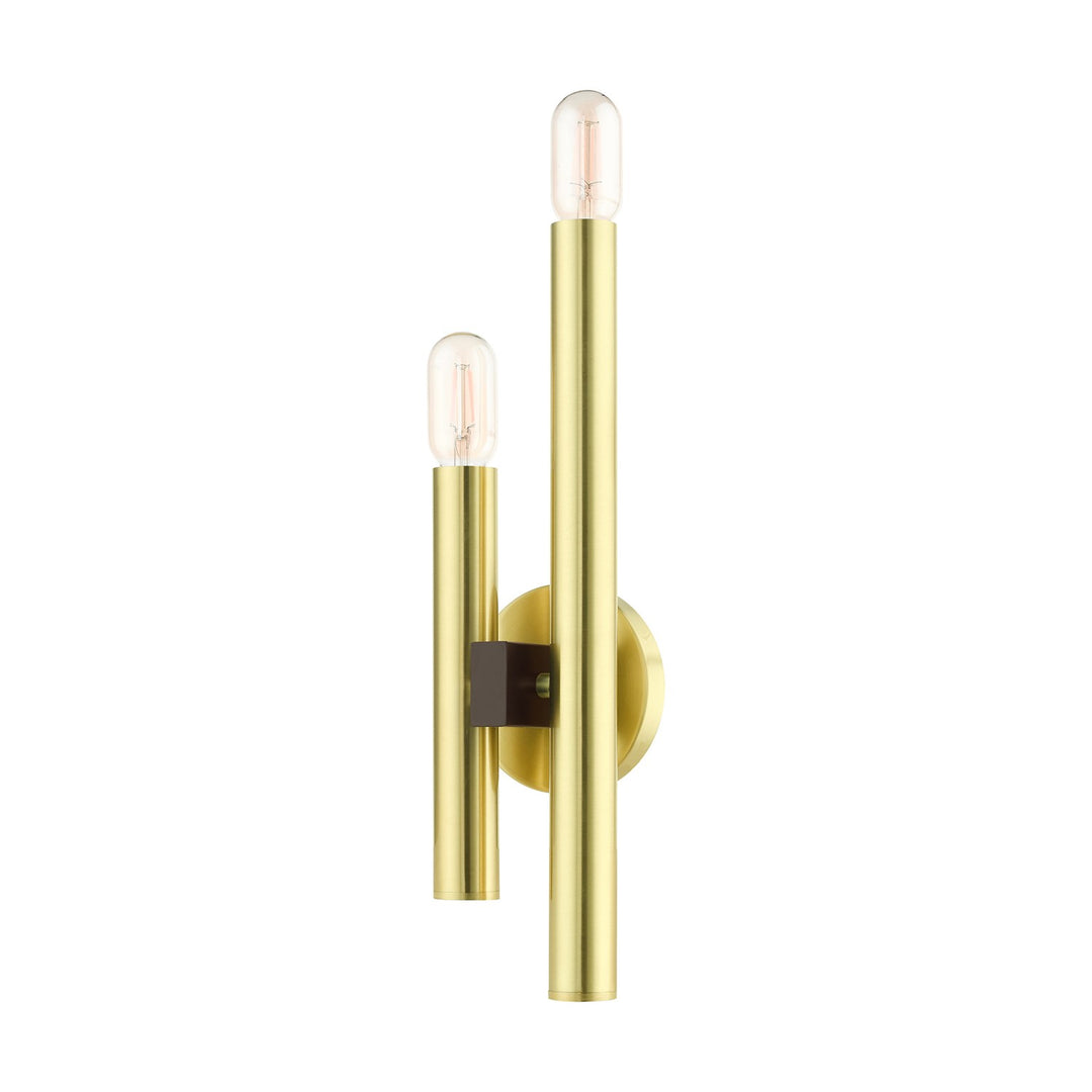 2 Light Satin Brass Ada Double Sconce