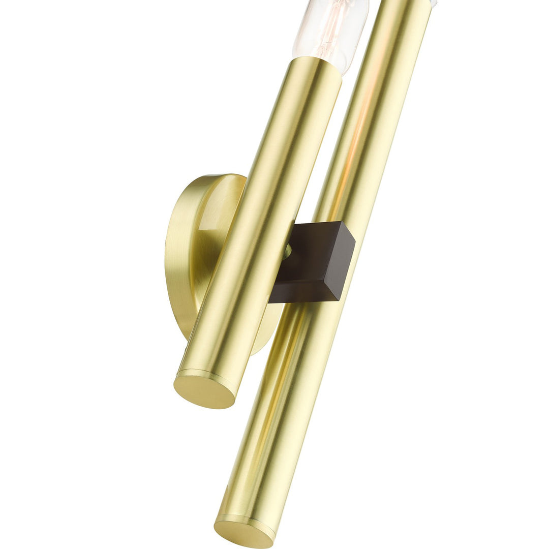 2 Light Satin Brass Ada Double Sconce