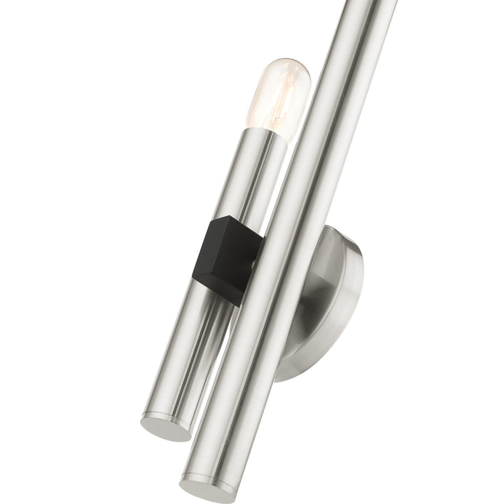 2 Light Brushed Nickel Ada Double Sconce