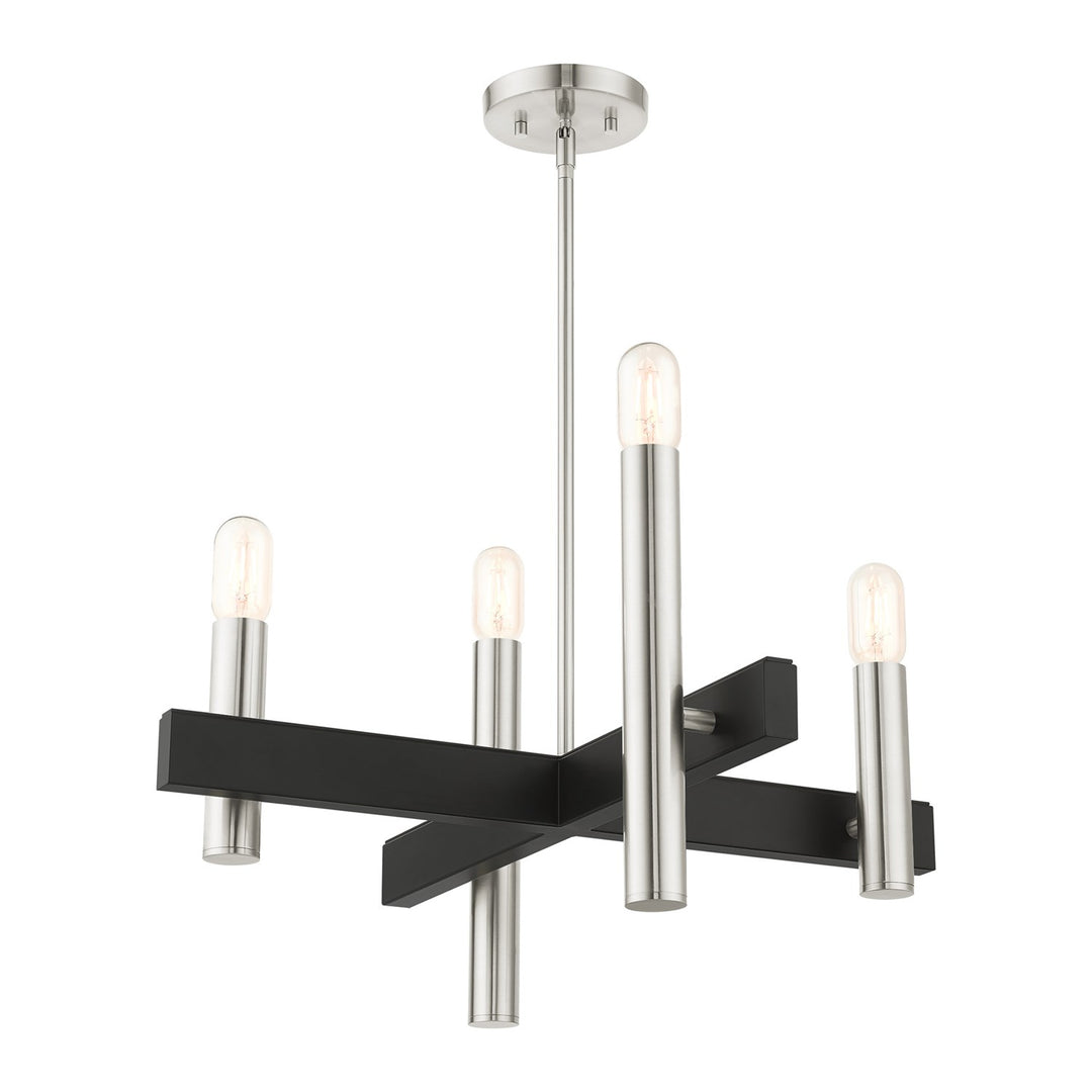 4 Light Brushed Nickel Chandelier