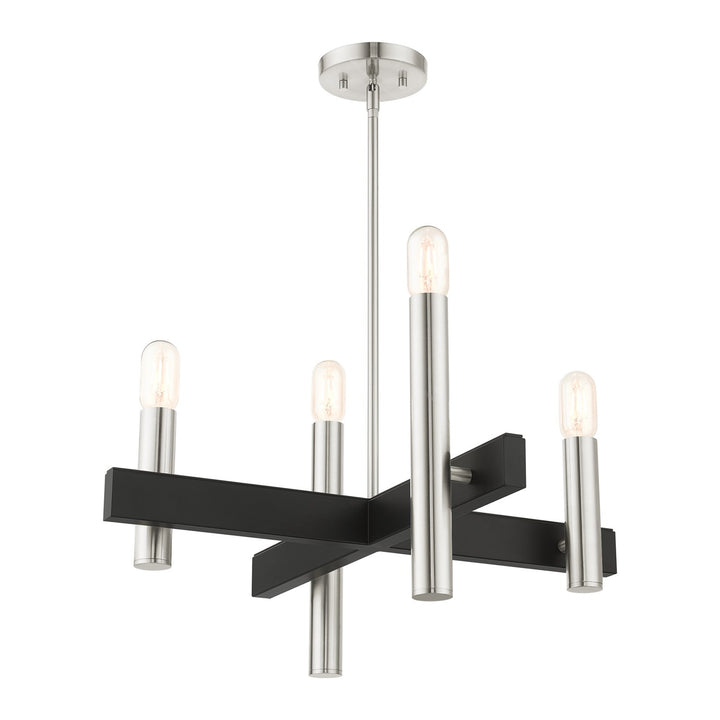 4 Light Brushed Nickel Chandelier
