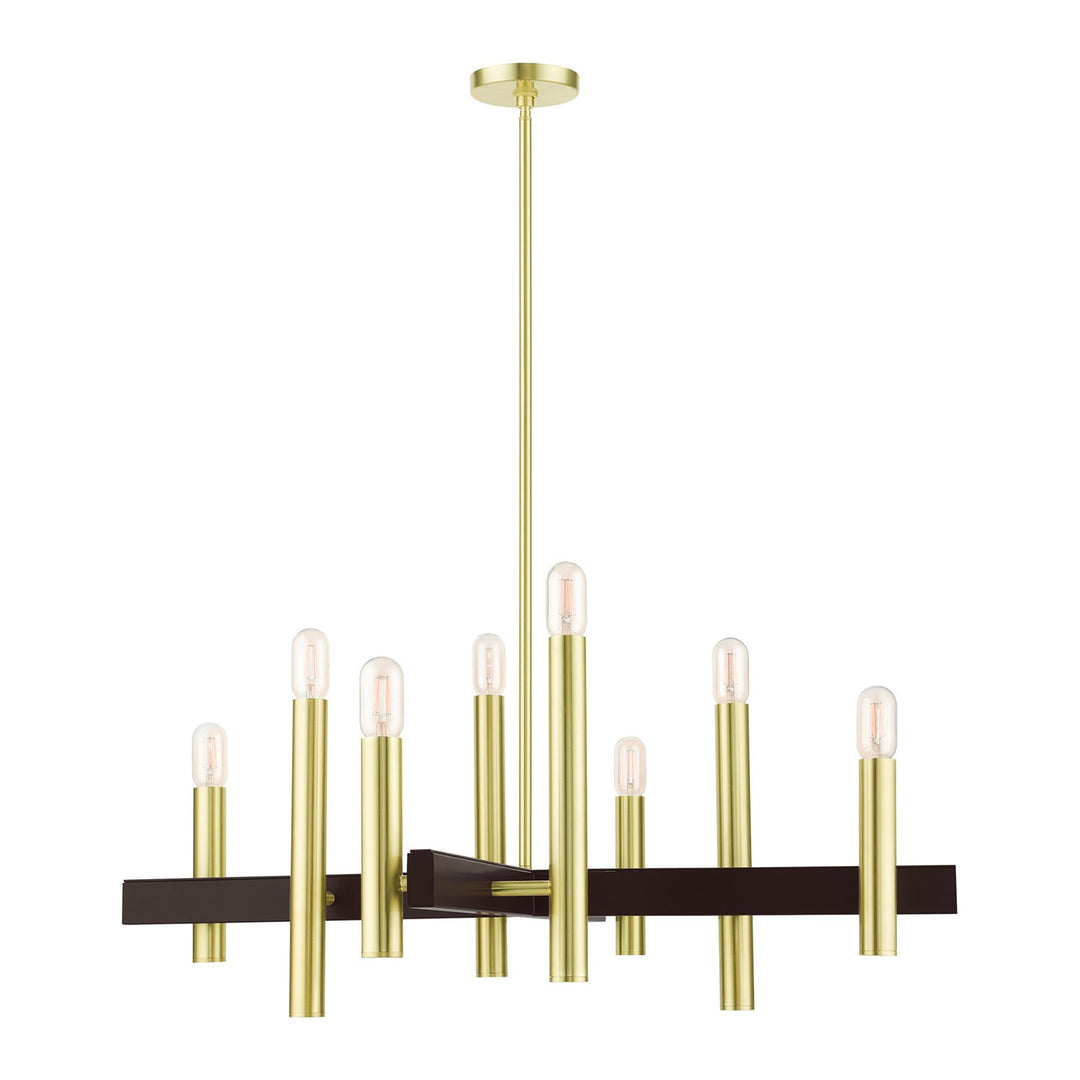 8 Light Satin Brass Chandelier