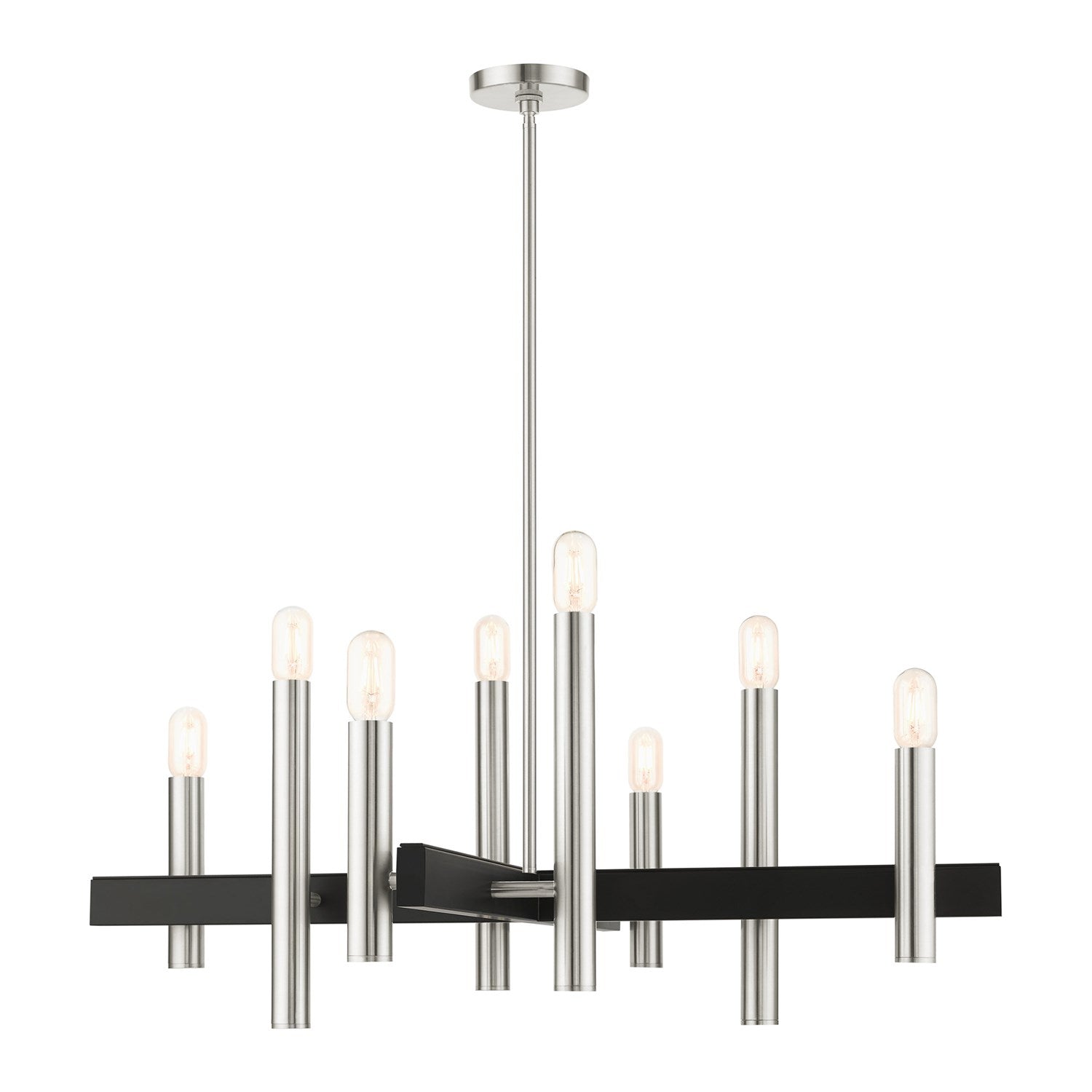 8 Light Brushed Nickel Chandelier by Livex Lighting