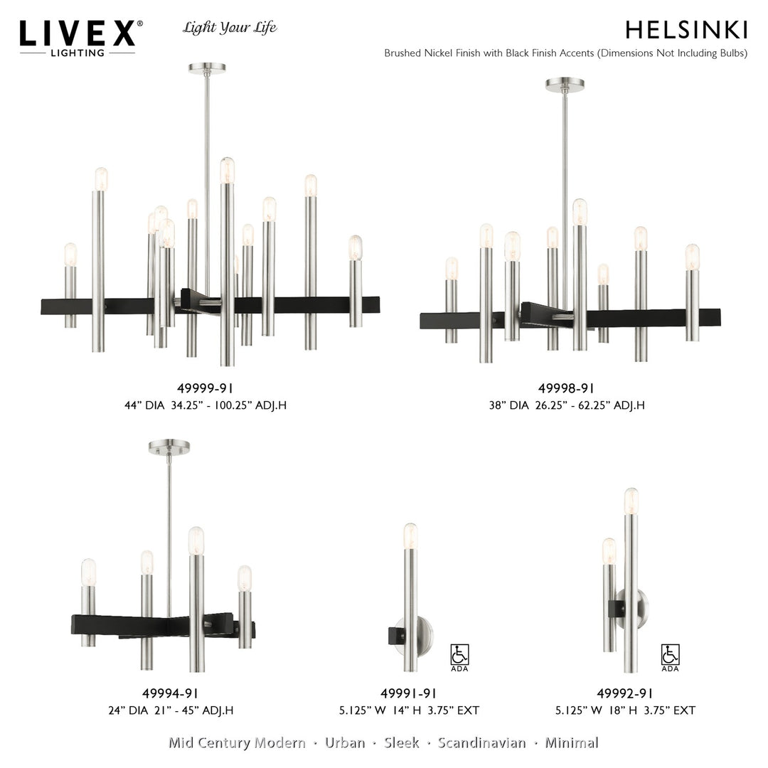 8 Light Brushed Nickel Chandelier