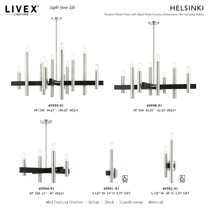 8 Light Brushed Nickel Chandelier