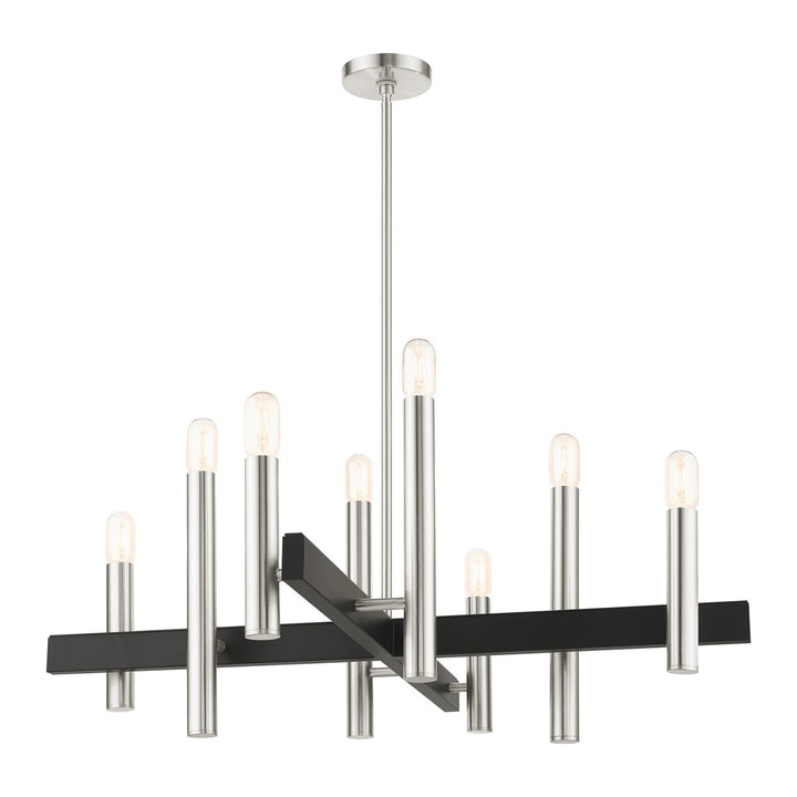 8 Light Brushed Nickel Chandelier