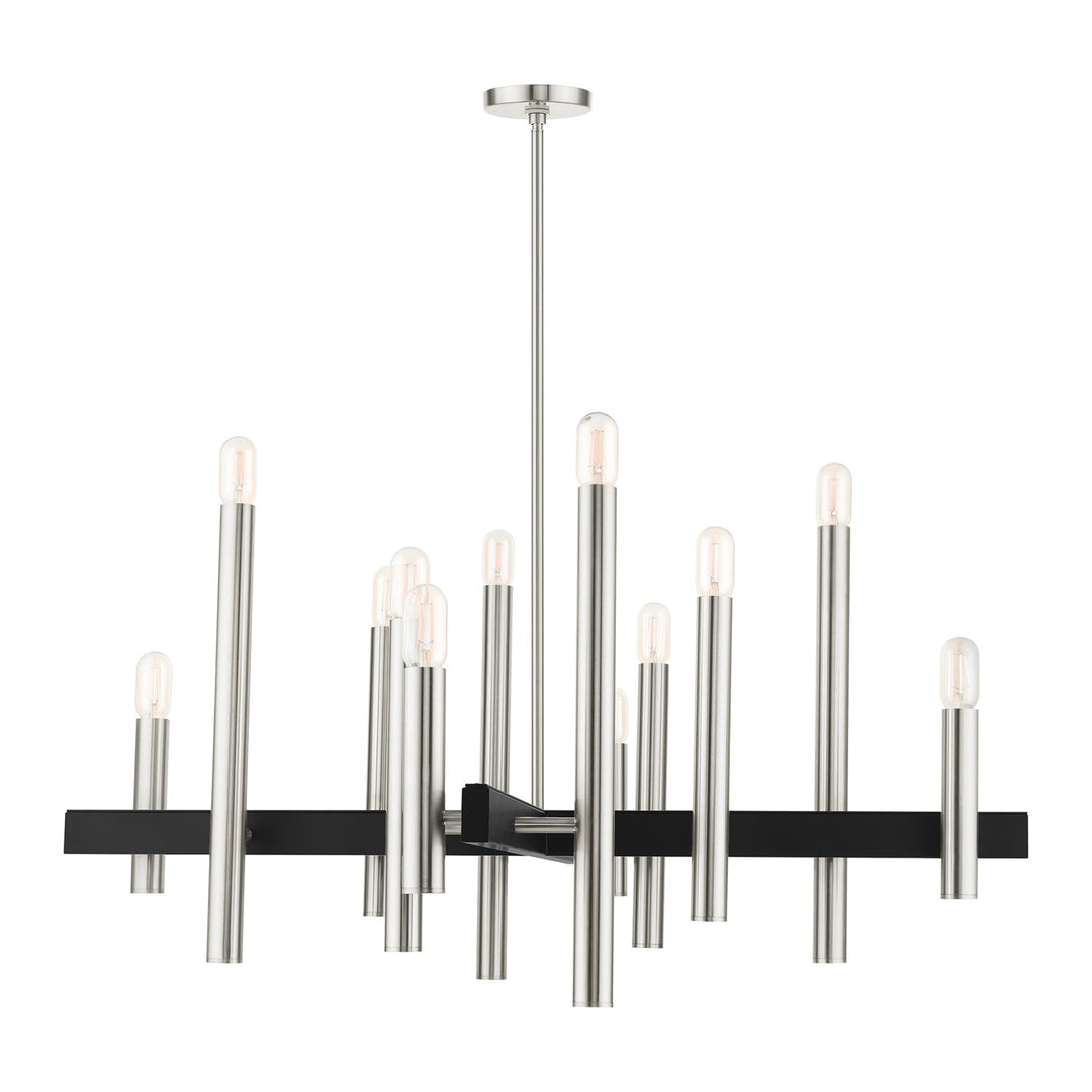12 Light Brushed Nickel Chandelier