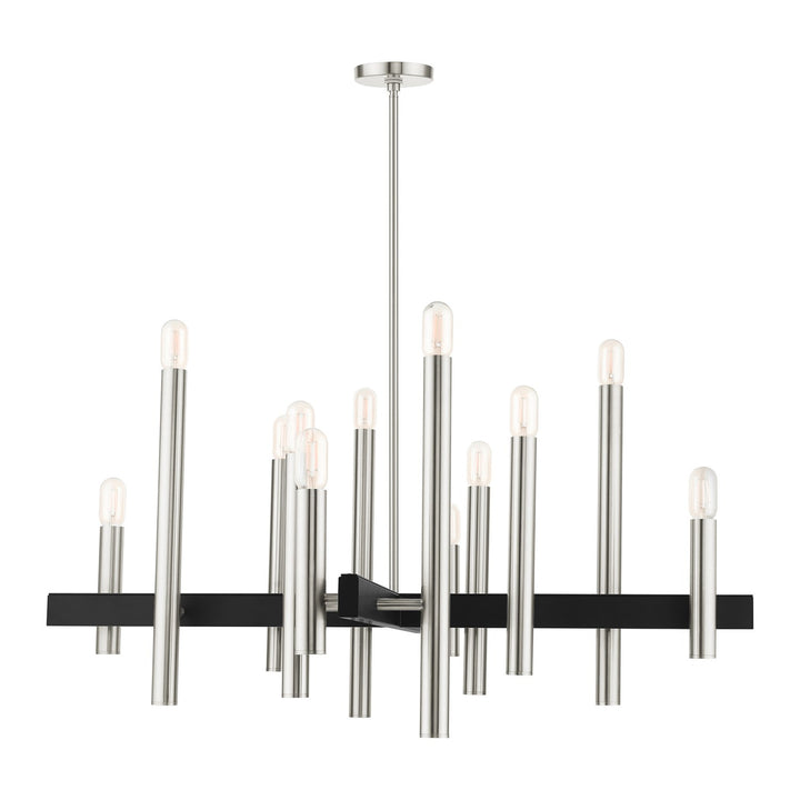 12 Light Brushed Nickel Chandelier