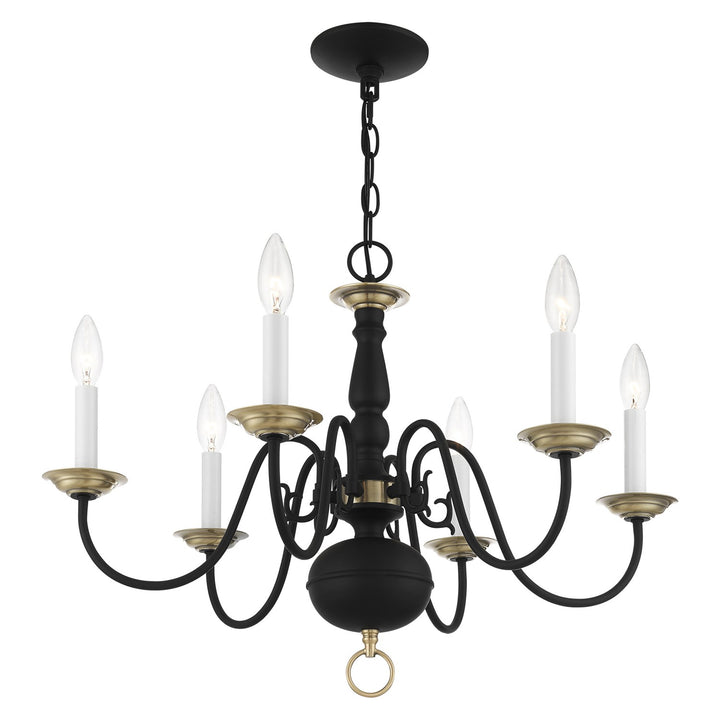 6 Light Black Chandelier