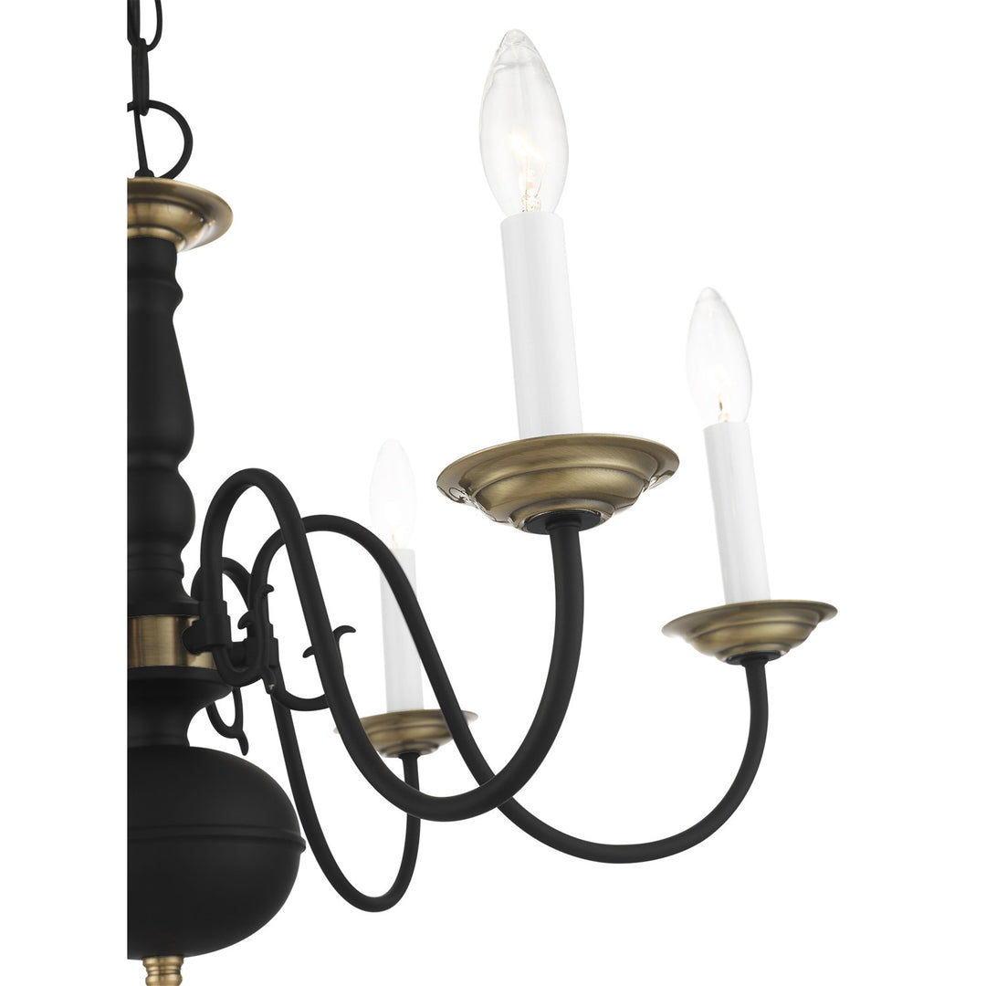 6 Light Black Chandelier
