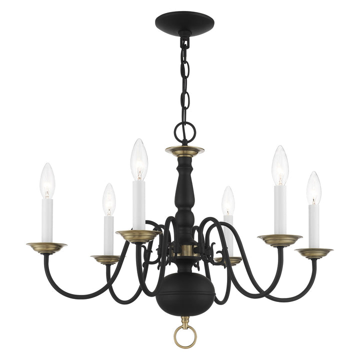6 Light Black Chandelier