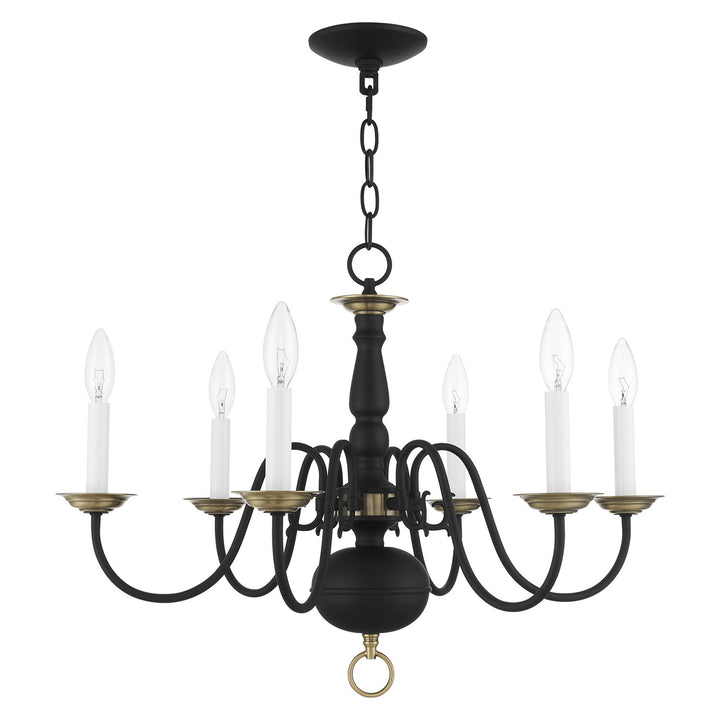 6 Light Black Chandelier
