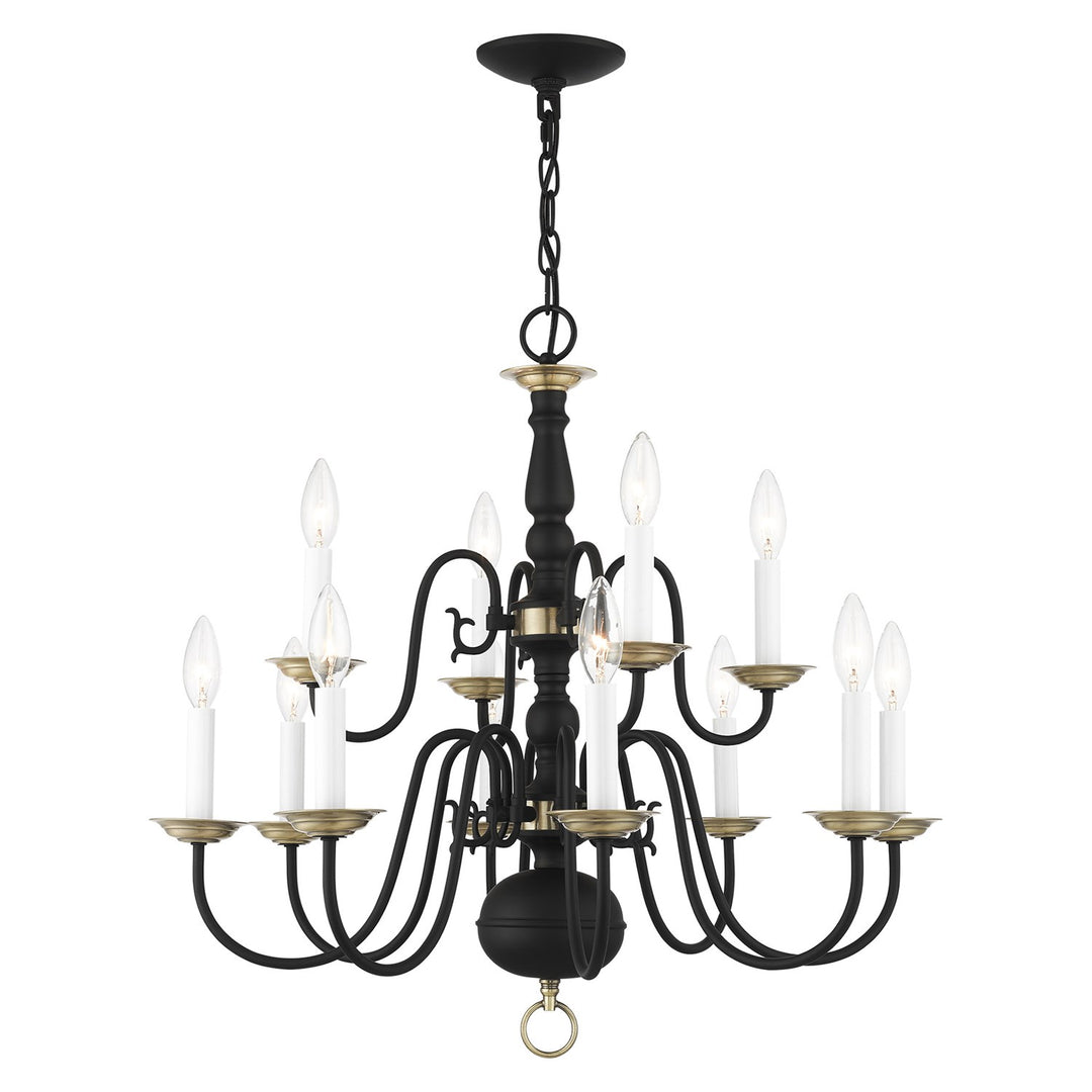 12 Light Black Chandelier by Livex Lighting