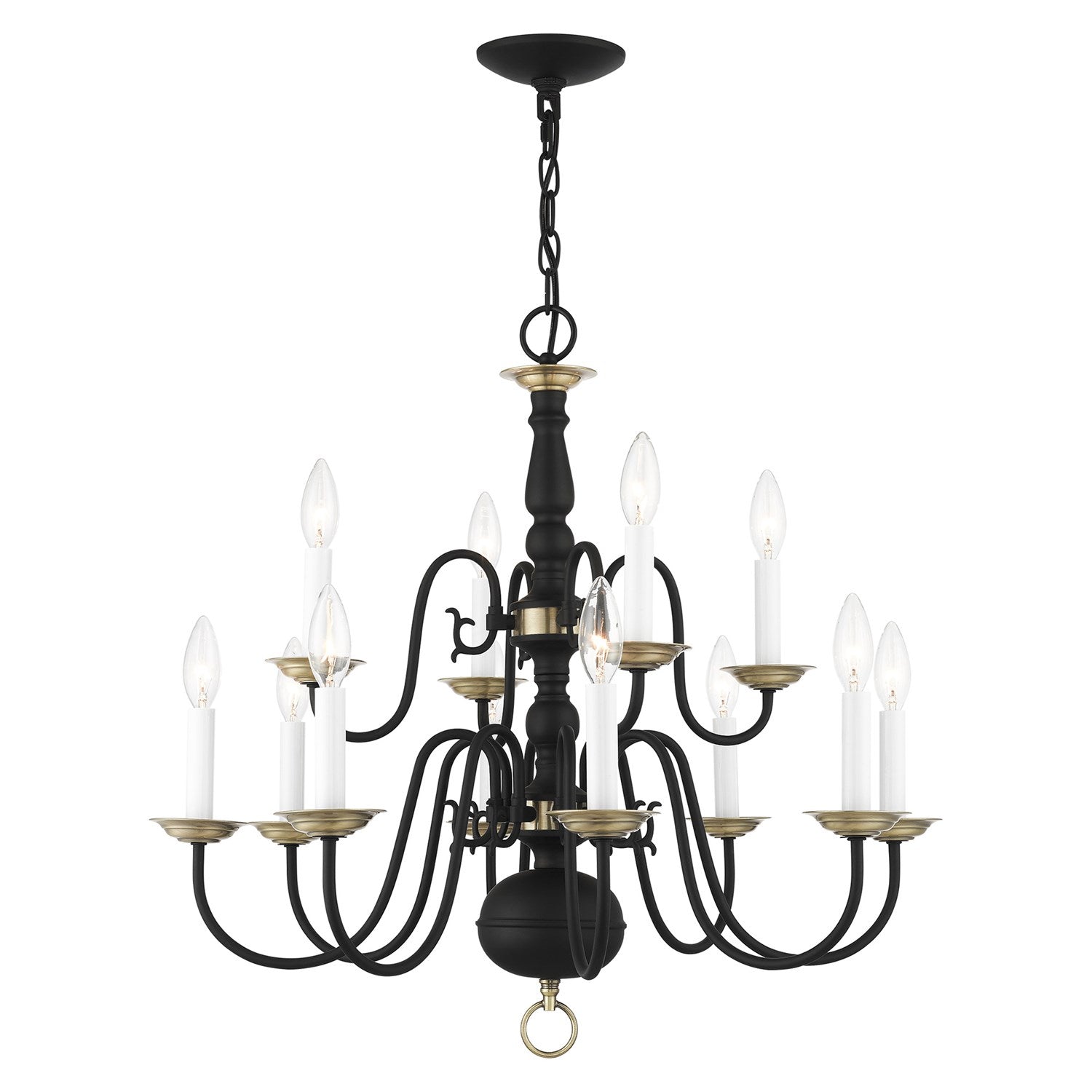 12 Light Black Chandelier by Livex Lighting