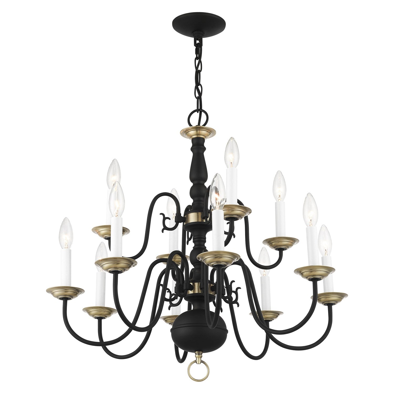 12 Light Black Chandelier