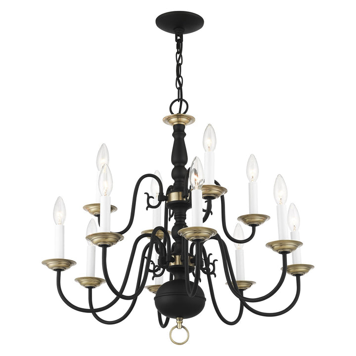 12 Light Black Chandelier