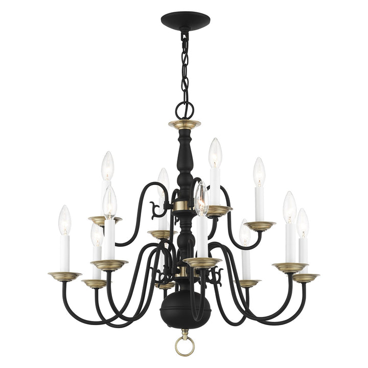 12 Light Black Chandelier