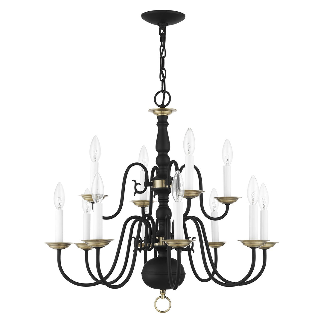 12 Light Black Chandelier