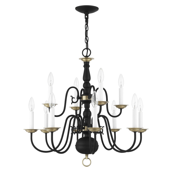 12 Light Black Chandelier