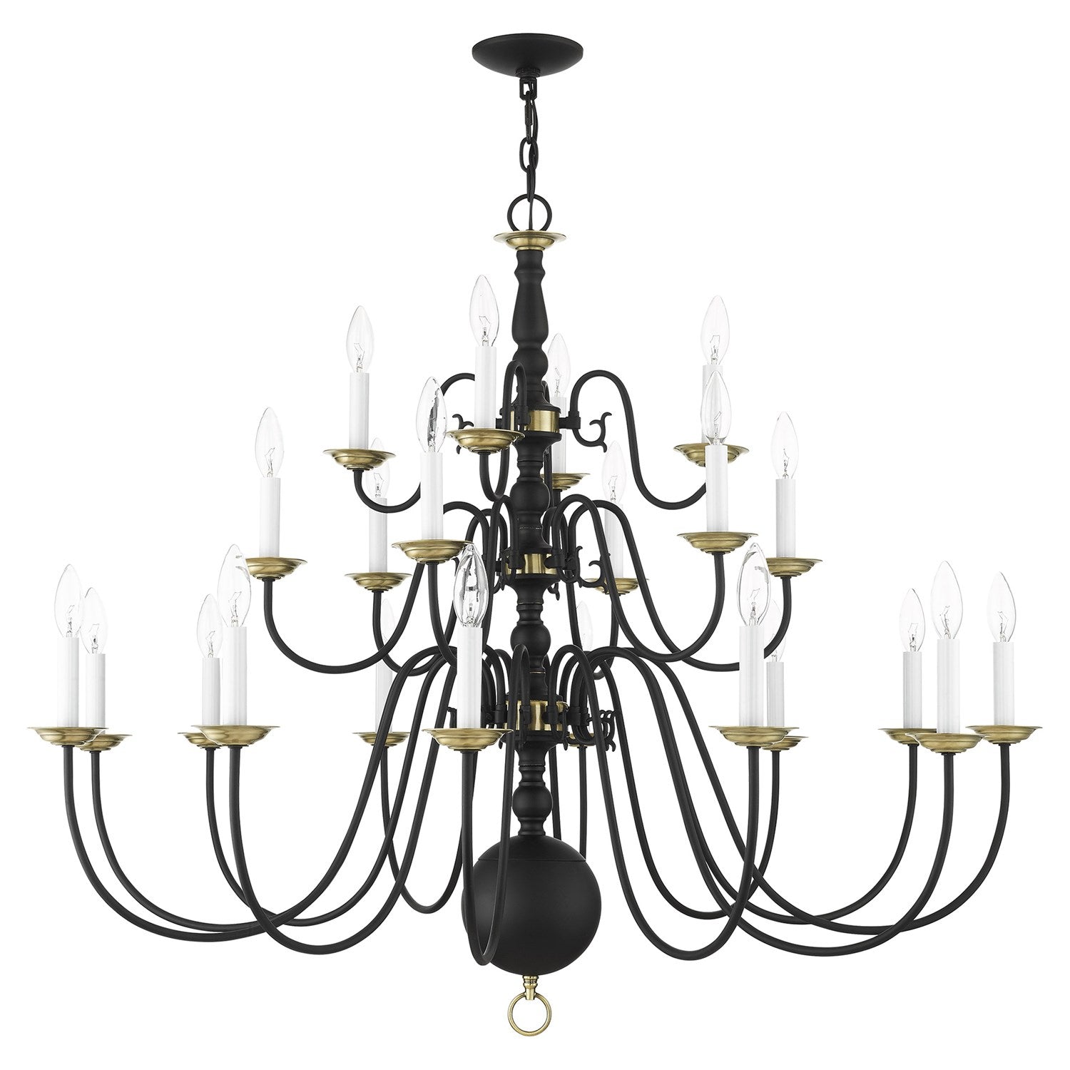 22 Light Black Chandelier
