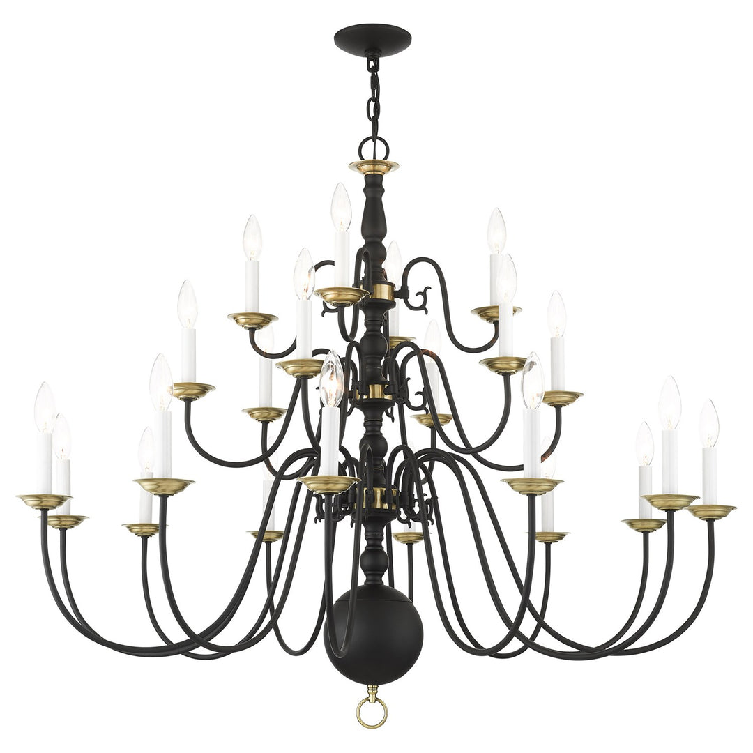 22 Light Black Chandelier